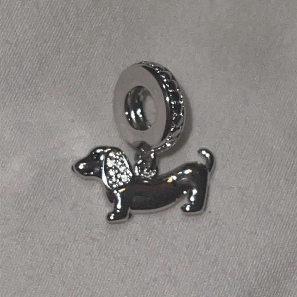 Silver Dachshund Charm Pendant
